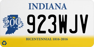 IN license plate 923WJV