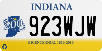 IN license plate 923WJW