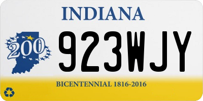 IN license plate 923WJY
