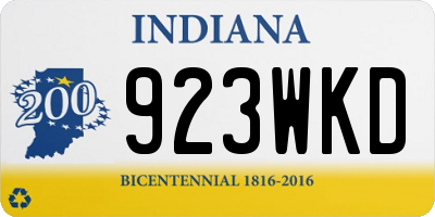 IN license plate 923WKD