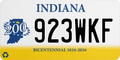 IN license plate 923WKF