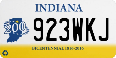 IN license plate 923WKJ