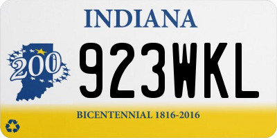 IN license plate 923WKL