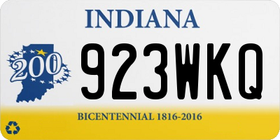 IN license plate 923WKQ