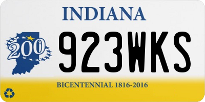 IN license plate 923WKS