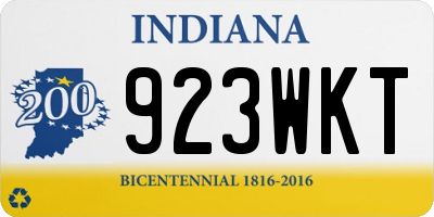 IN license plate 923WKT