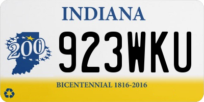 IN license plate 923WKU