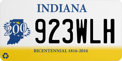 IN license plate 923WLH