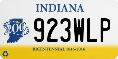 IN license plate 923WLP