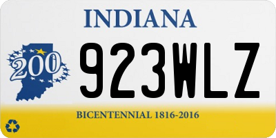 IN license plate 923WLZ