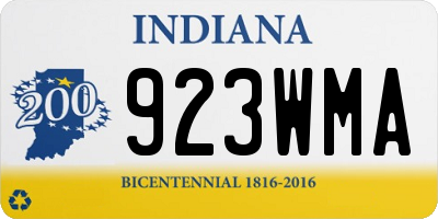 IN license plate 923WMA