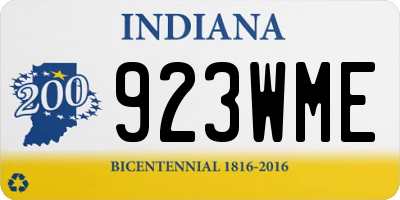 IN license plate 923WME