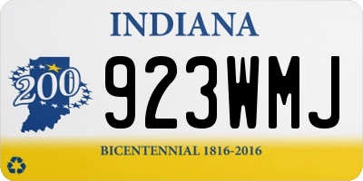 IN license plate 923WMJ