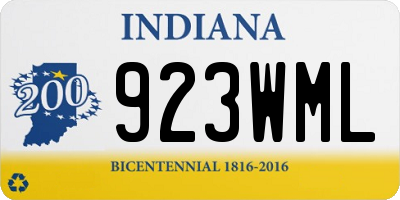 IN license plate 923WML