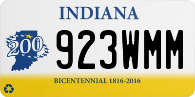 IN license plate 923WMM