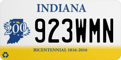 IN license plate 923WMN