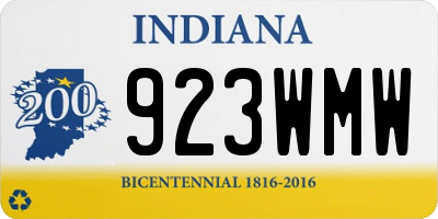 IN license plate 923WMW