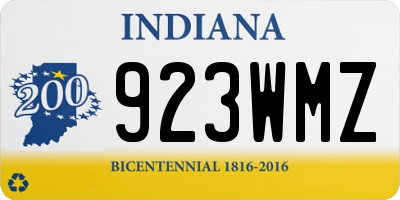 IN license plate 923WMZ