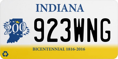 IN license plate 923WNG