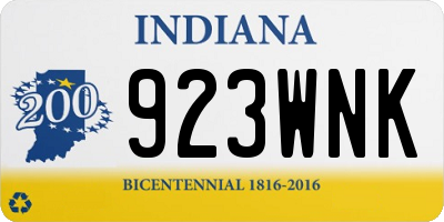 IN license plate 923WNK