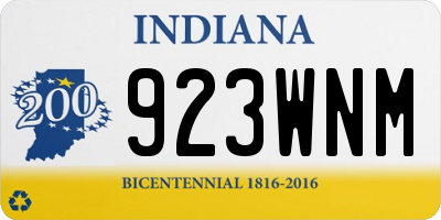 IN license plate 923WNM