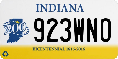 IN license plate 923WNO