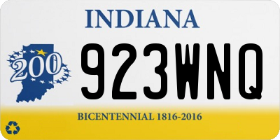 IN license plate 923WNQ