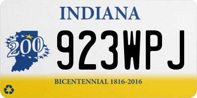 IN license plate 923WPJ