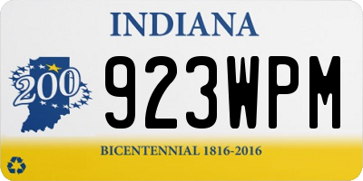 IN license plate 923WPM