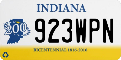 IN license plate 923WPN