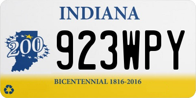 IN license plate 923WPY