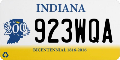 IN license plate 923WQA