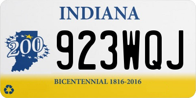 IN license plate 923WQJ
