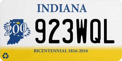 IN license plate 923WQL
