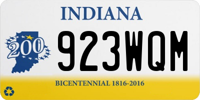 IN license plate 923WQM