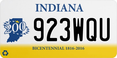 IN license plate 923WQU