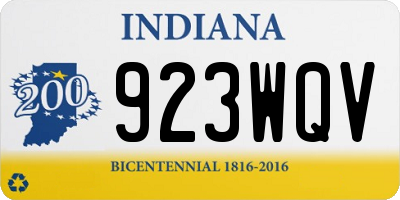 IN license plate 923WQV