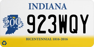 IN license plate 923WQY