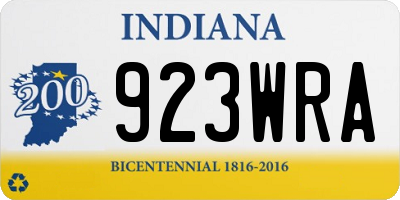 IN license plate 923WRA