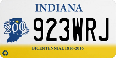 IN license plate 923WRJ