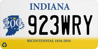 IN license plate 923WRY