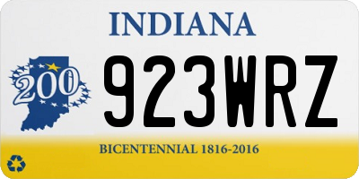 IN license plate 923WRZ