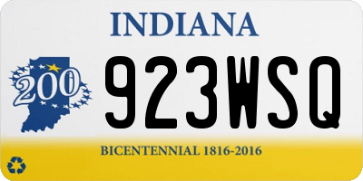 IN license plate 923WSQ