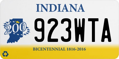 IN license plate 923WTA