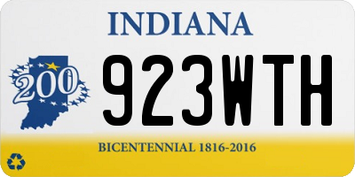 IN license plate 923WTH