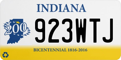 IN license plate 923WTJ