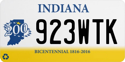 IN license plate 923WTK