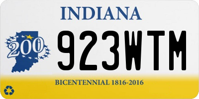IN license plate 923WTM