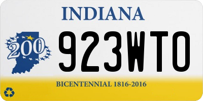 IN license plate 923WTO
