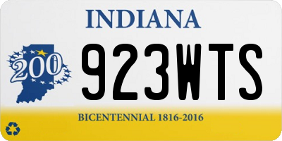 IN license plate 923WTS